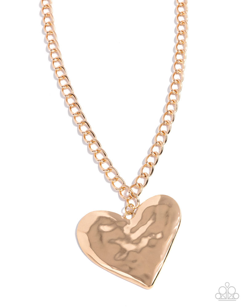 Hammered Heartthrob - Gold