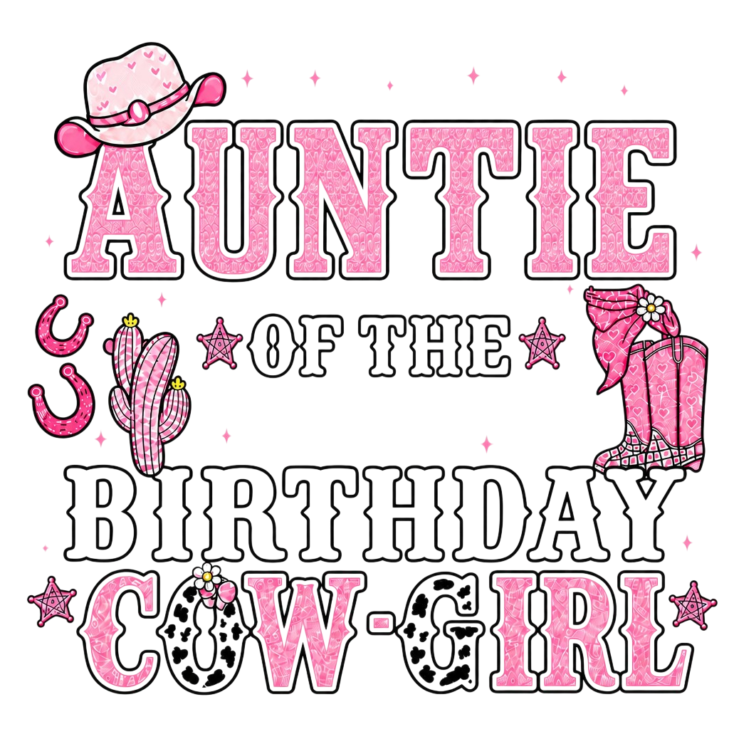 Birthday Cow-Girl -T-shirt