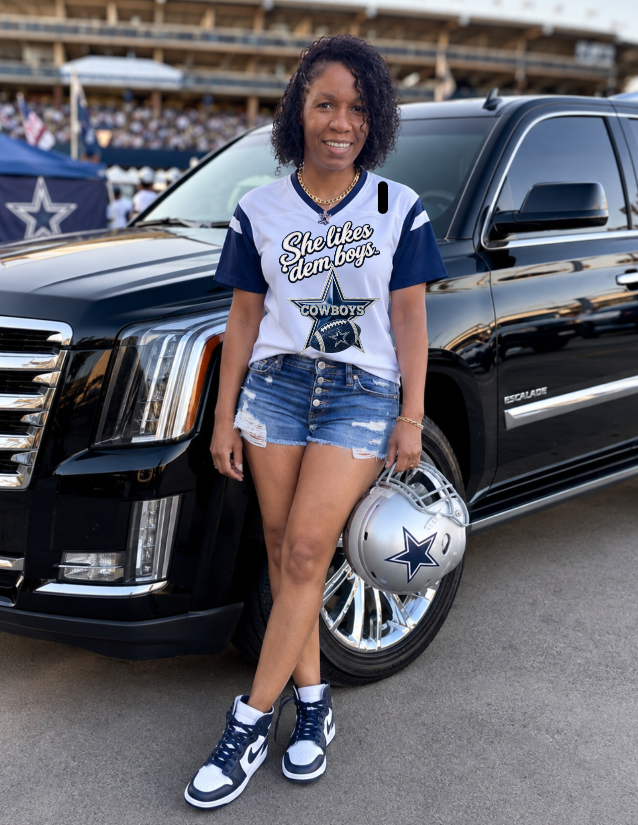 She Likes Dem Boys-Cowboys-T-shirt