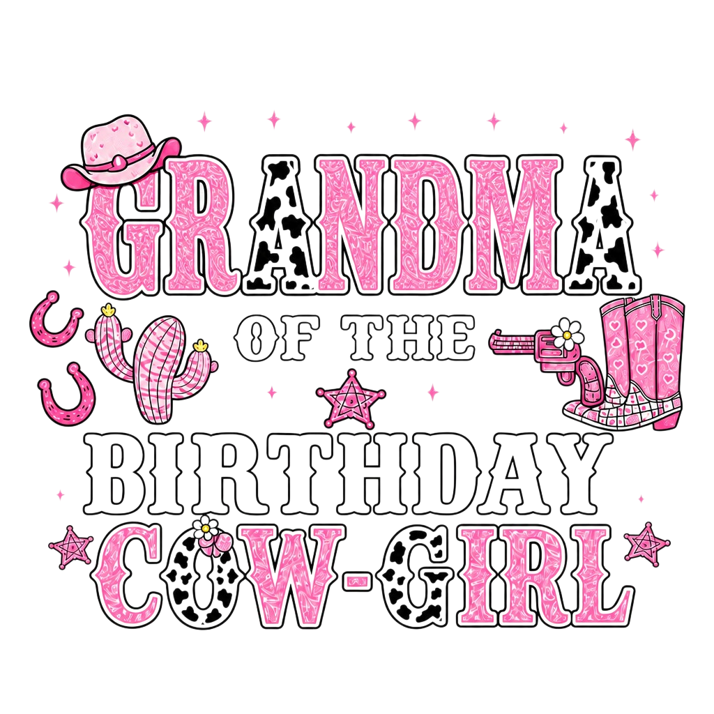 Birthday Cow-Girl -T-shirt