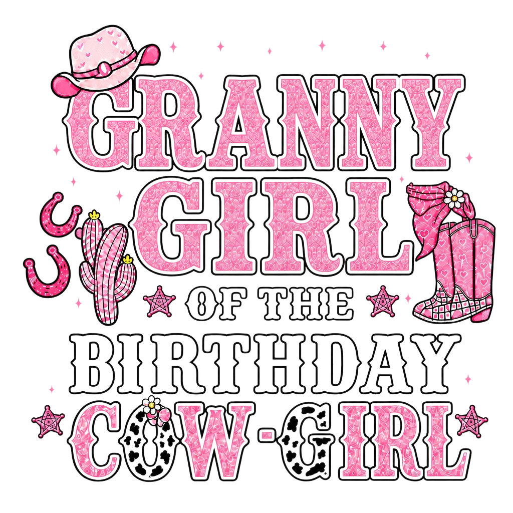 Birthday Cow-Girl -T-shirt