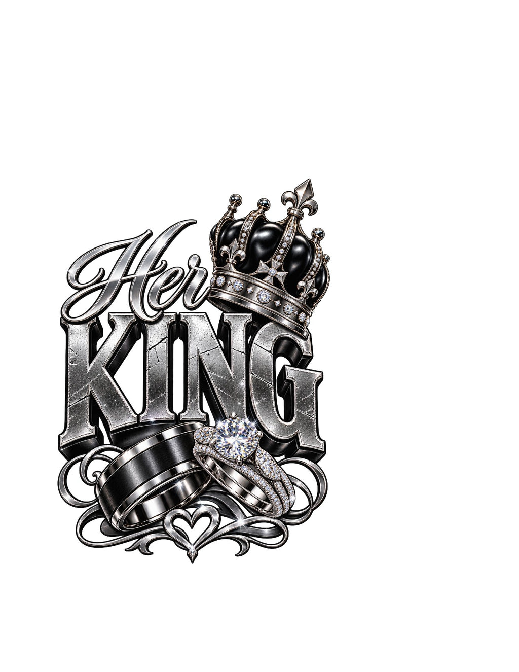 His Queen, Her King-T-shirt