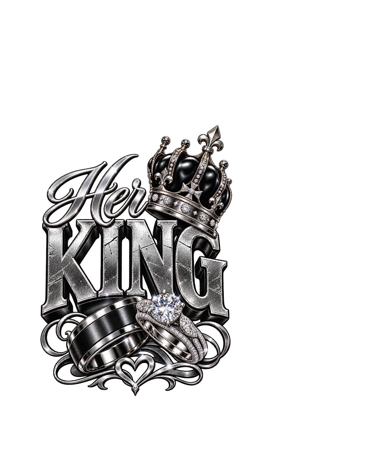 His Queen, Her King-T-shirt