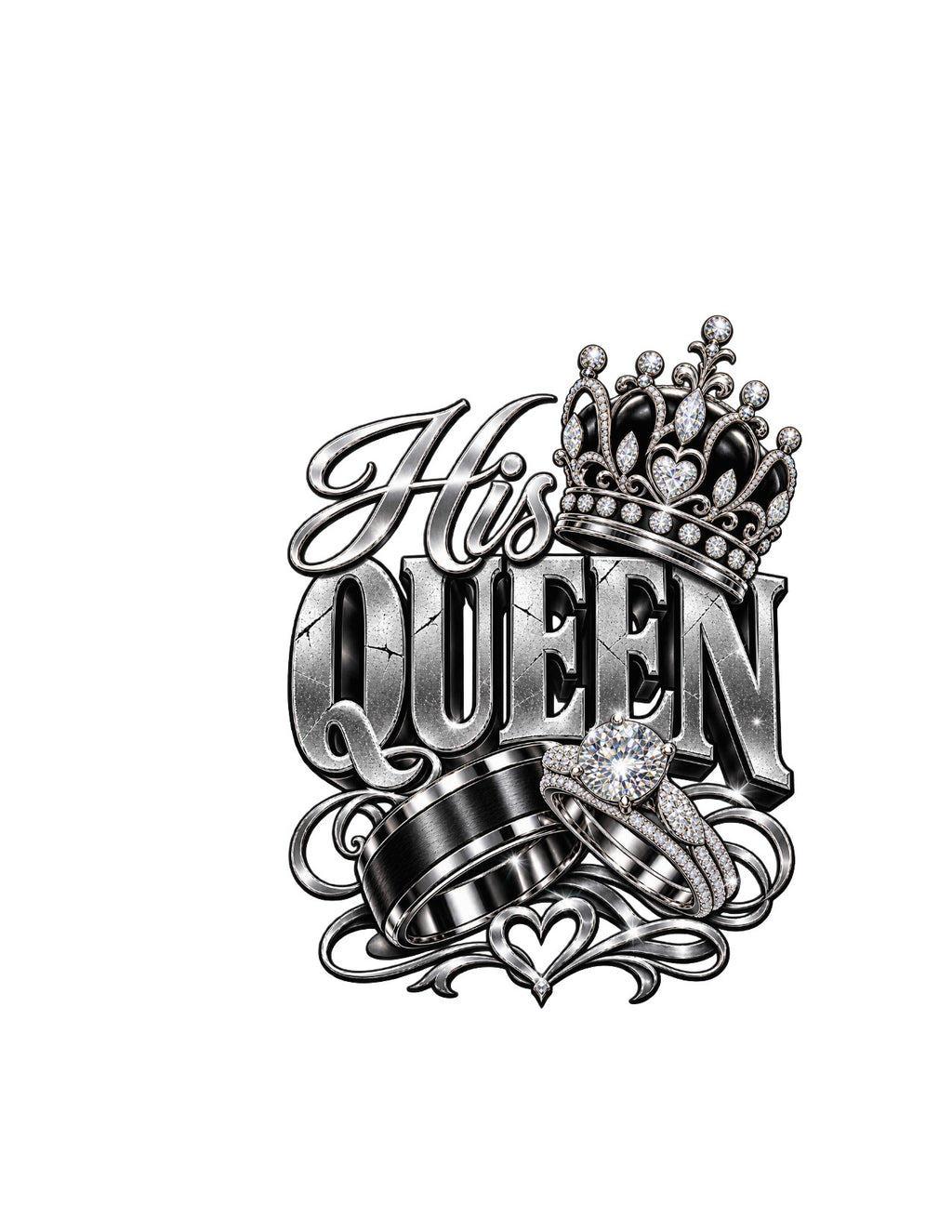 His Queen, Her King-T-shirt