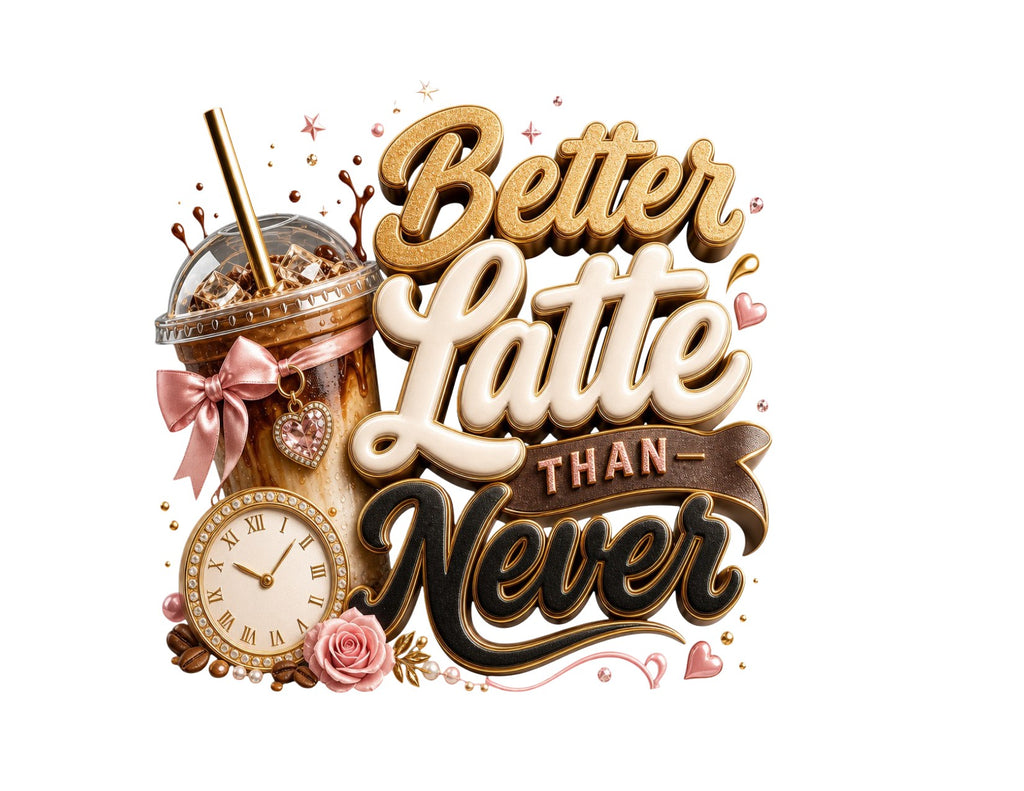 Better LATTE, Than Never-T-shirt
