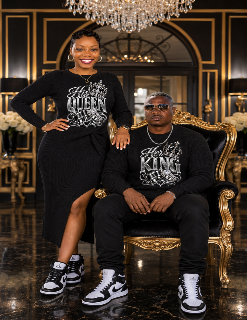 His Queen, Her King-T-shirt
