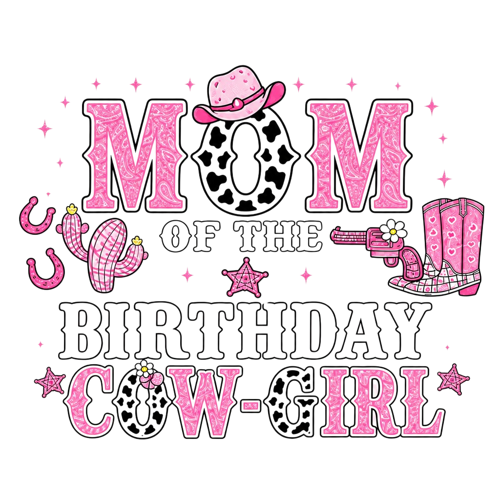 Birthday Cow-Girl -T-shirt