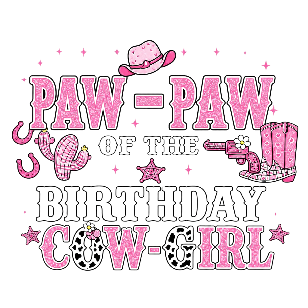 Birthday Cow-Girl -T-shirt