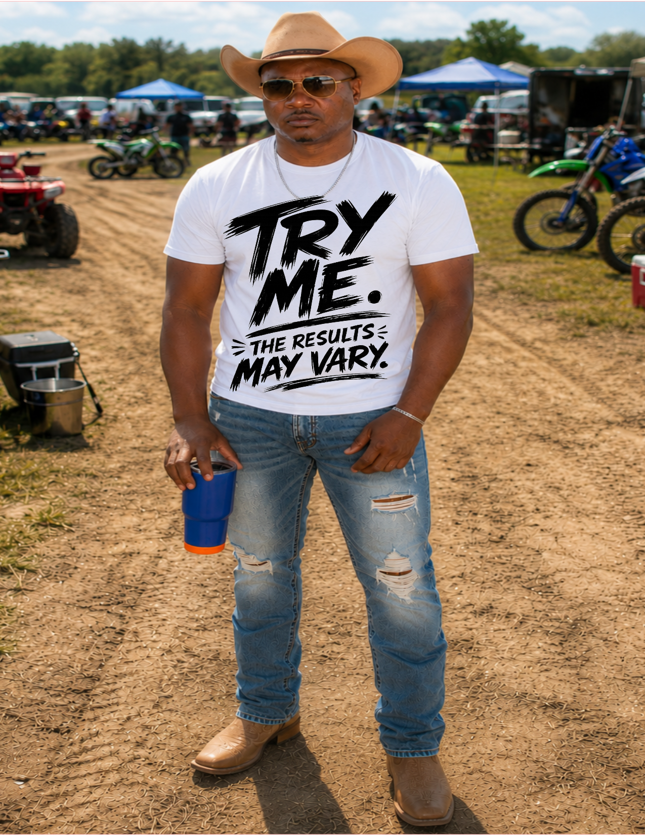 Try Me. The Results May Vary-T-shirt
