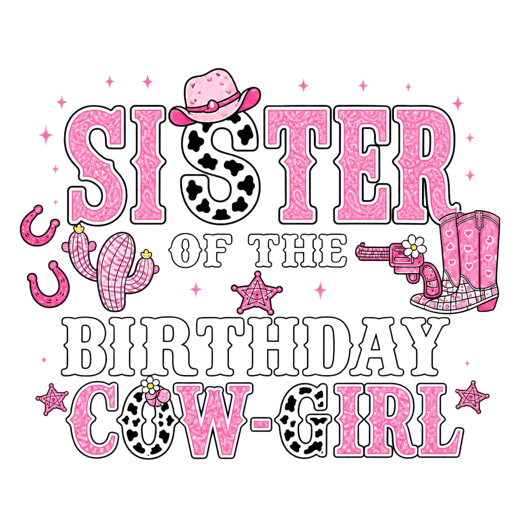 Birthday Cow-Girl -T-shirt