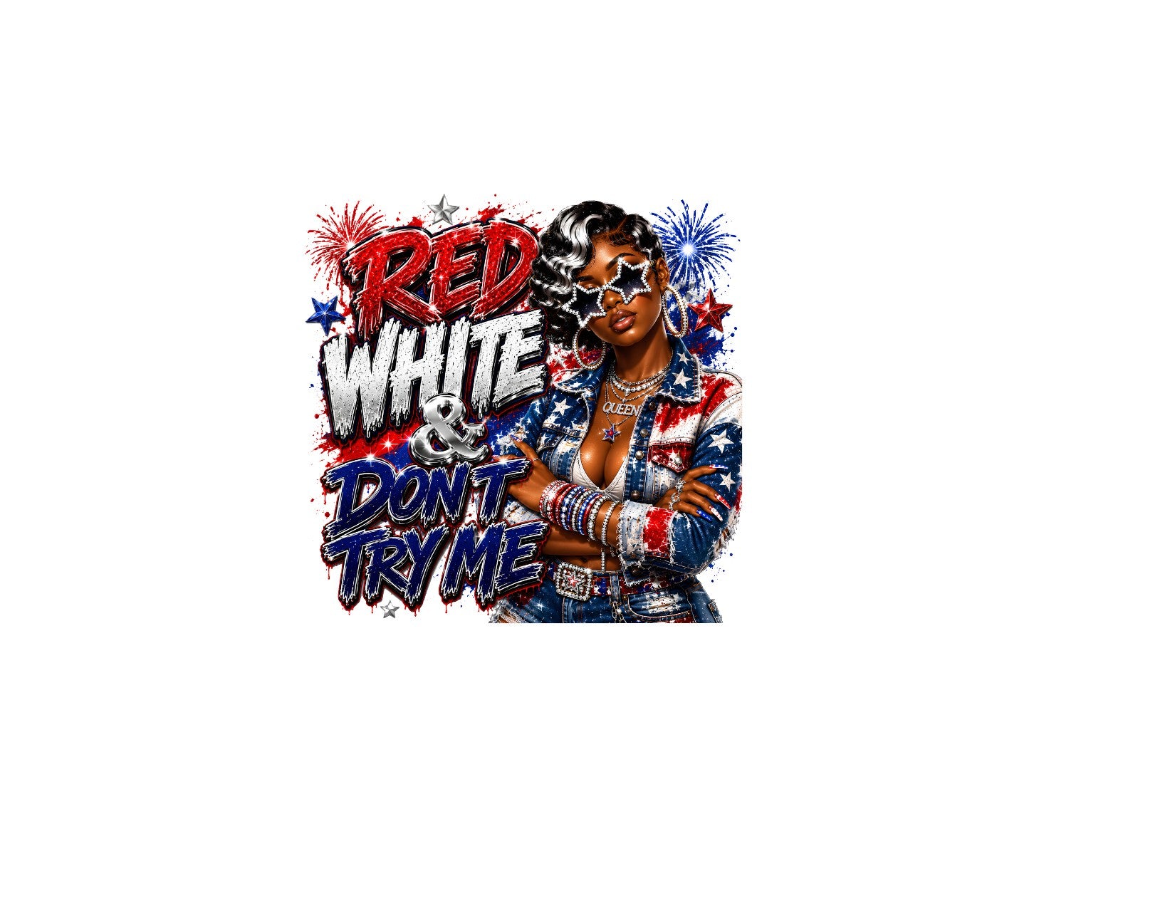 Red, White, & Don't Try Me-T-shirt