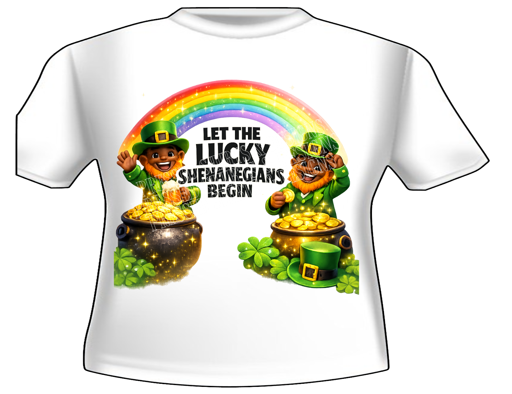 Lucky Shenanigans-Black T-shirt